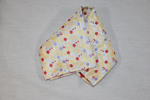 Ivory Floral Print Handkerchief