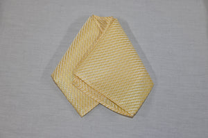 Yellow Woven Textured Handkerchief