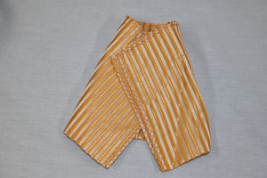 Light Orange Silk Stripe Handkerchief