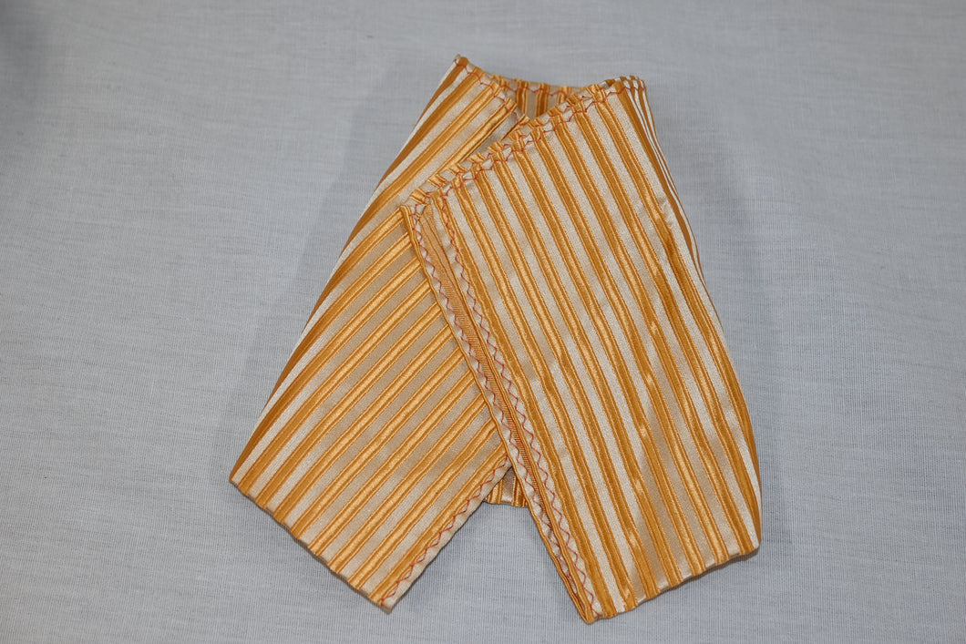 Light Orange Silk Stripe Handkerchief