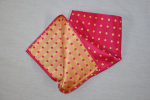 Yellow Polka Dot Reversible Handkerchief