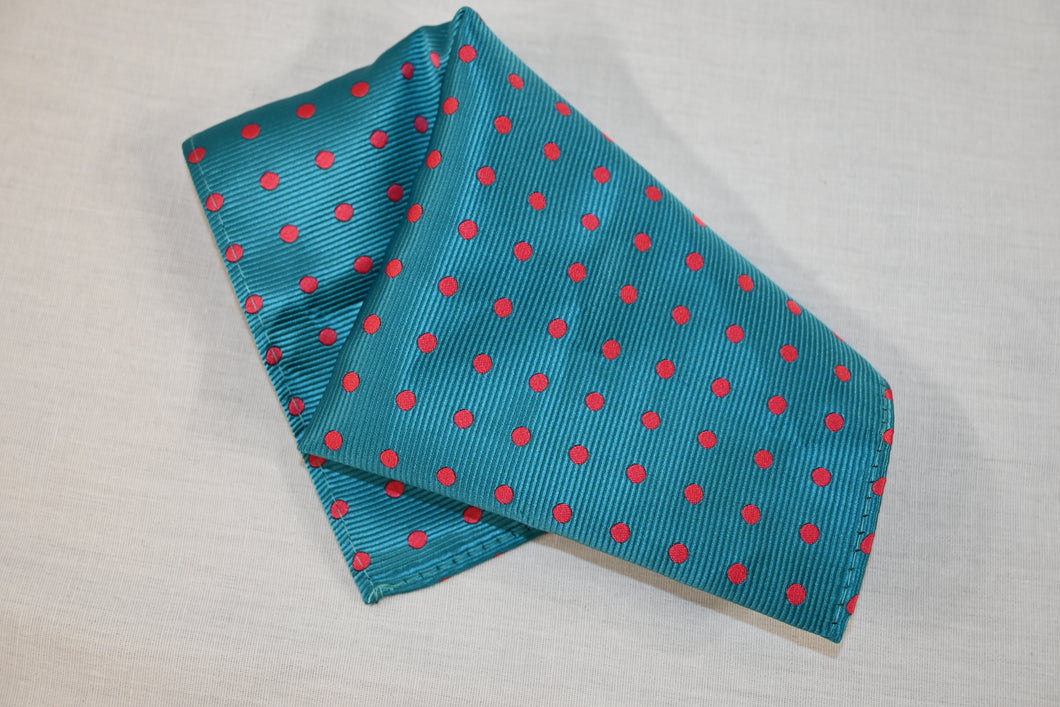 Fuschia Polka Dot Reversible Handkerchief