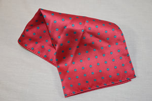 Turqouise Polka Dot Reversible Handkerchief