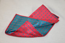 Load image into Gallery viewer, Turqouise Polka Dot Reversible Handkerchief