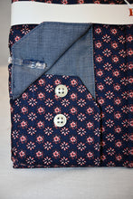 Load image into Gallery viewer, Navy Floral Pattern Dress Shirt