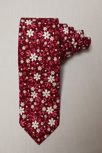 Pink Floral Tie