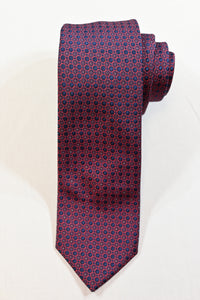 Wine and Navy Pattern Tie