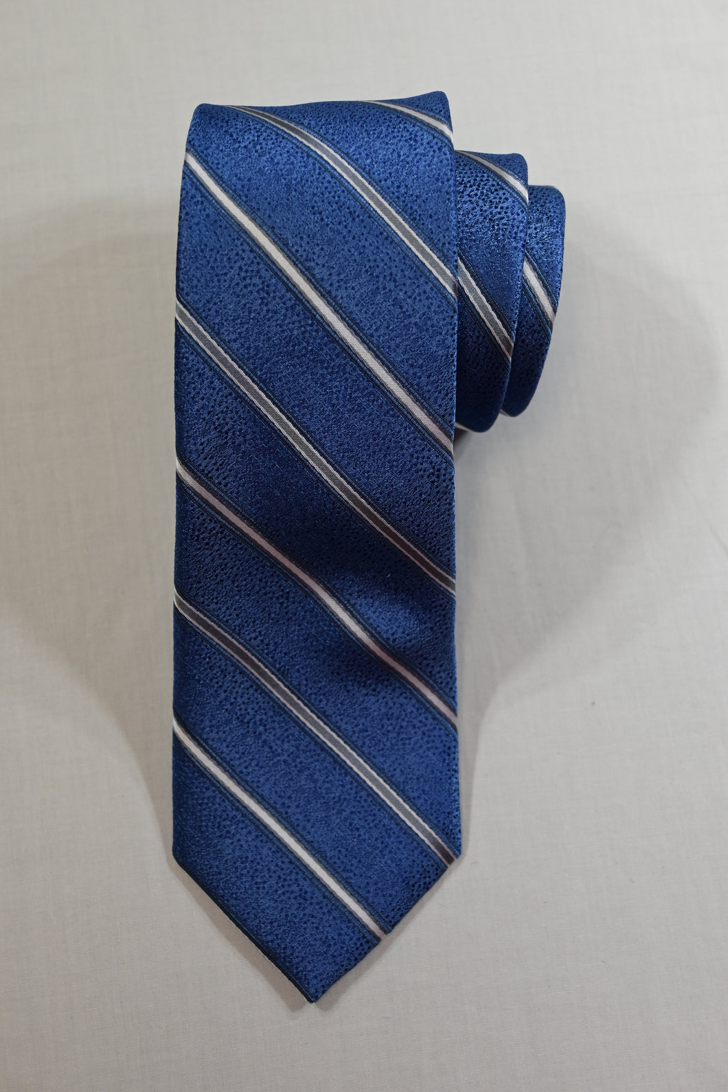 Blue and Silver Stripe Tie