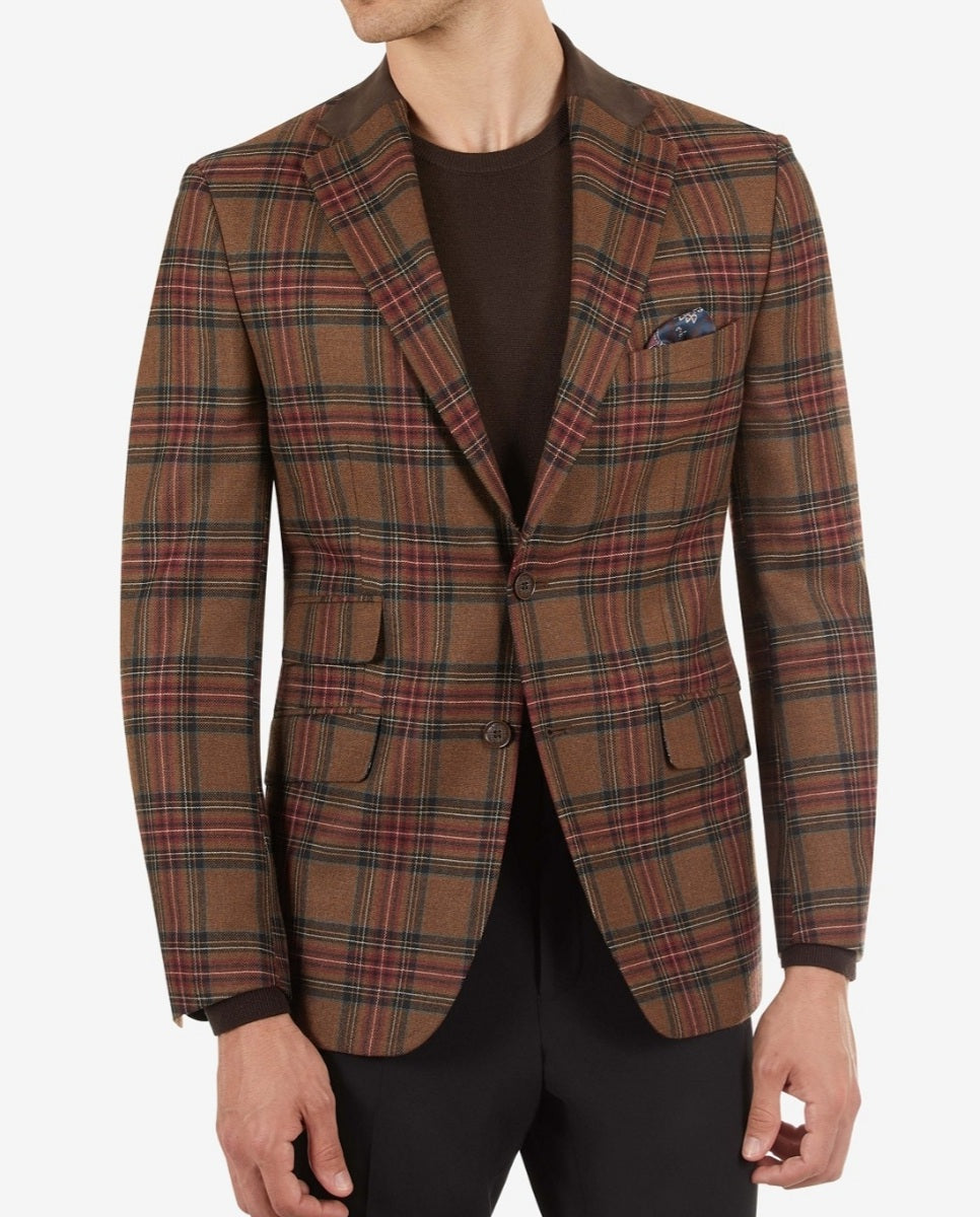 Brown Tartan Sports Jacket