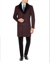 Load image into Gallery viewer, Burgundy Overcoat