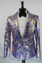 Load image into Gallery viewer, Royal Blue and Gold Metallic Dinner Jacket