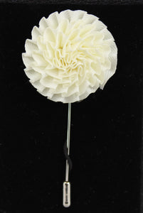 Small Ivory Flower Stick Lapel Pin