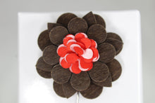 Load image into Gallery viewer, Brown Wood Flower Stick Lapel Pin