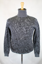 Load image into Gallery viewer, Grey Paisley Turtleneck