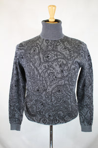 Grey Paisley Turtleneck