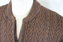 Load image into Gallery viewer, Brown Zip Up Cardigan