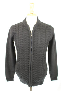 Black Zip Up Cardigan