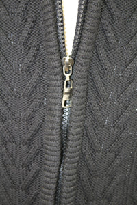 Black Zip Up Cardigan