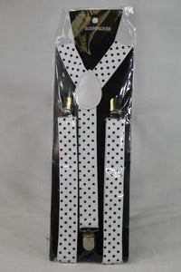 White and Black Polka Dot Suspender