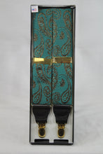 Load image into Gallery viewer, Gold Paisley Suspenders