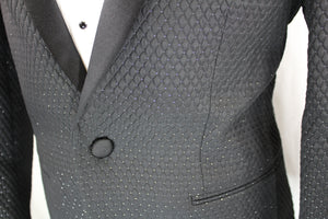 Black Diamond Pattern Dinner Jacket