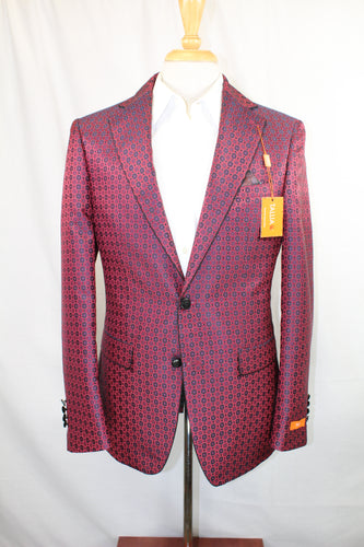 Burgundy Pattern Blazer