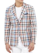 Load image into Gallery viewer, Spring Plaid Linen Sports Jacket