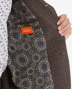 Multicolor Brown Tweed Pattern Sport Jacket