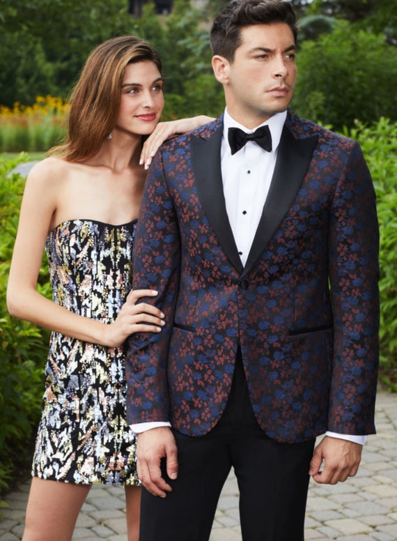 Floral Pattern Dinner Jacket