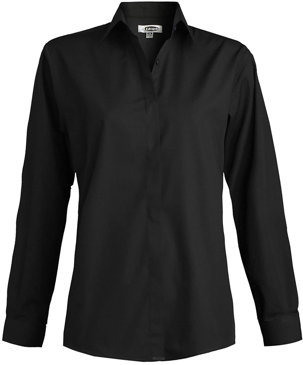 Women's Black Long Sleeve Cafe Shirts